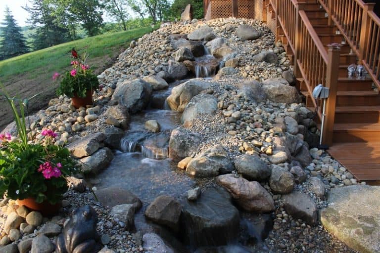 pondless waterfall stream in Bristol Indiana