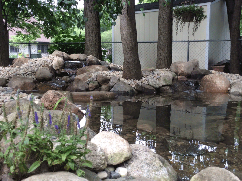 Pond and waterfall rebuild in Osceola IN