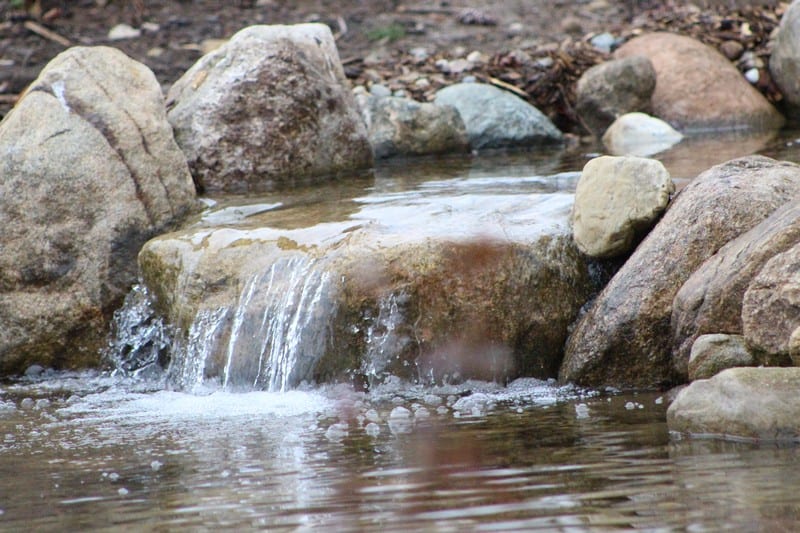 Krider Garden waterfall build